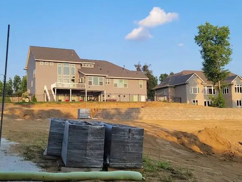 Drainage and French drains job in the Kenwood Park neighborhood of Cedar Rapids