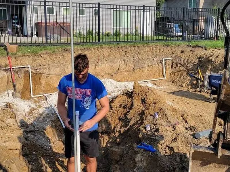 Drainage and French drains job in the Kingston Village neighborhood of Cedar Rapids