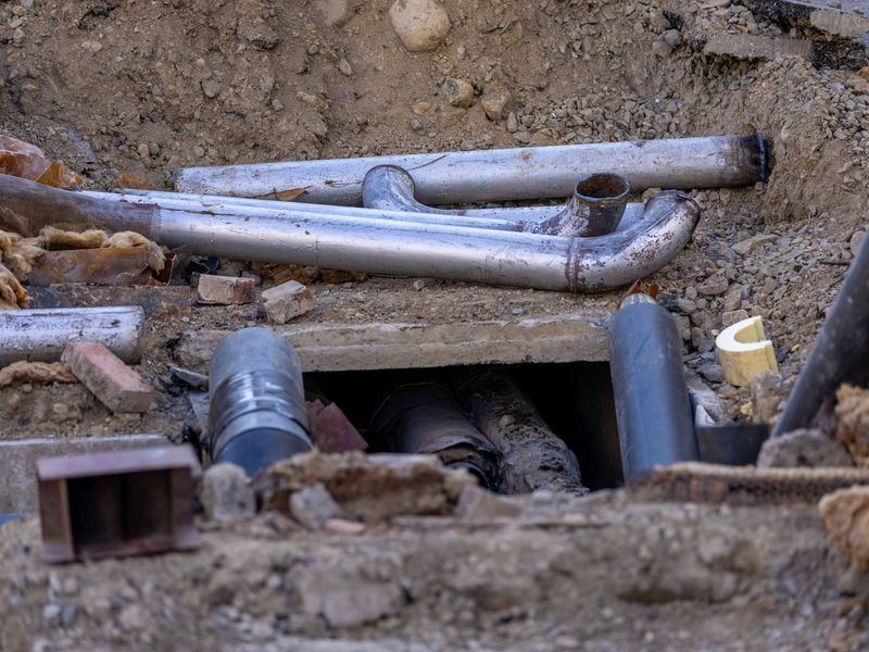 Drainage and French drains job in the NewBo neighborhood of Cedar Rapids