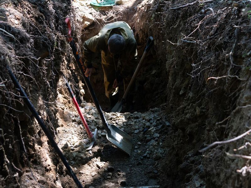 Drainage and French drains job near Walford, IA