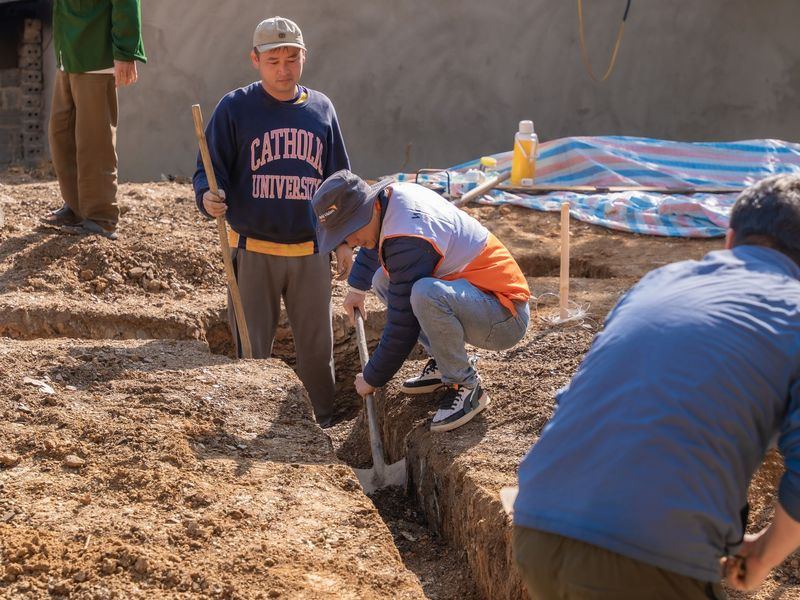 Drainage and French drains job in the Wellington Heights neighborhood of Cedar Rapids